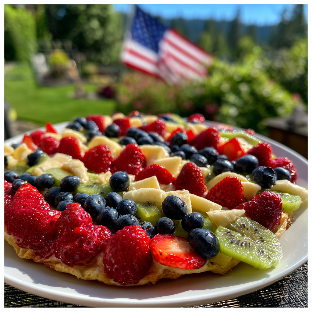American Flag Fruit Pizza Recipe