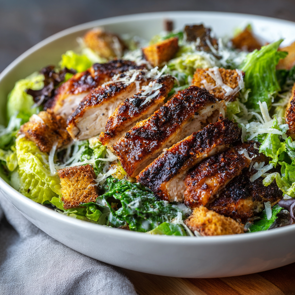 Blackened Chicken Caesar Salad Recipe